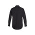 Epaulette work shirt in black, long sleeve