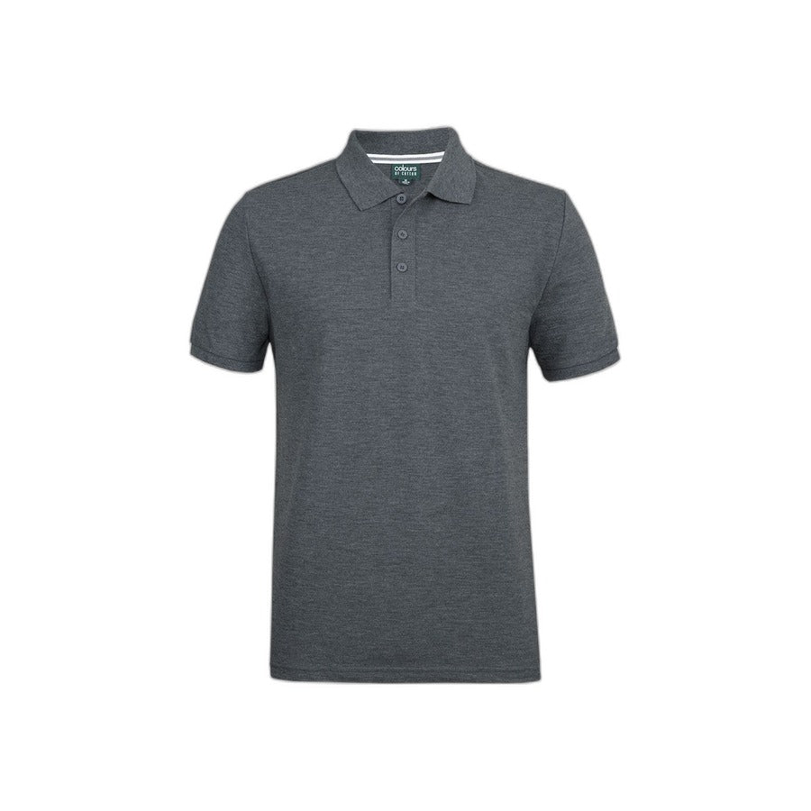 Pique Polo - Charcoal Marle