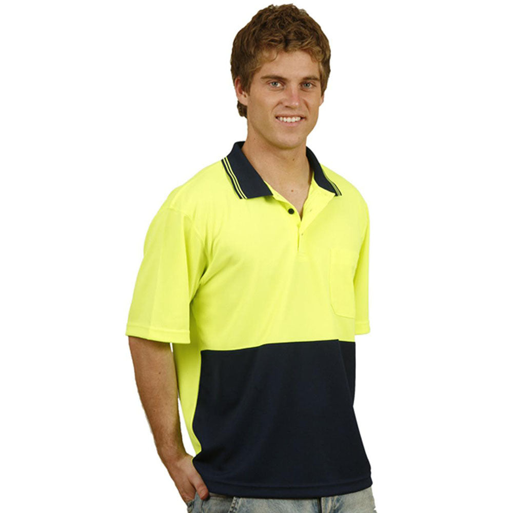 High Visibility Short Sleeve Polo - Workwear Branding Embroidery ｜Digital Printing