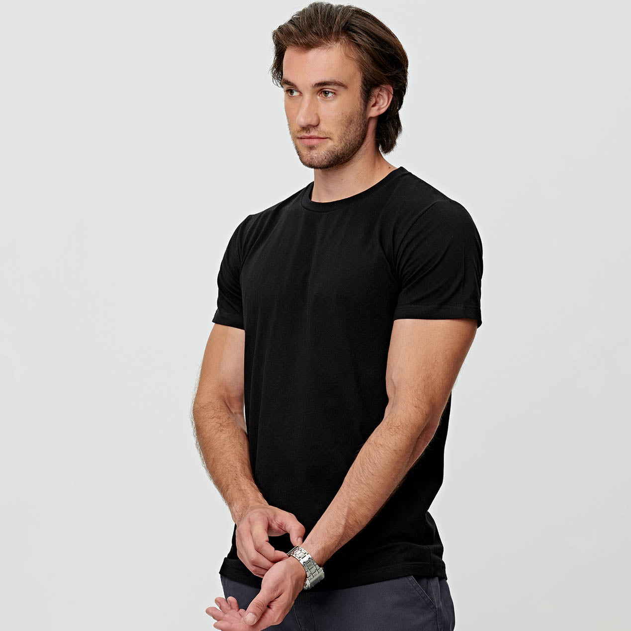 Men's Premium Cotton Tee Shirt - Workwear Branding Embroidery ｜Digital Printing
